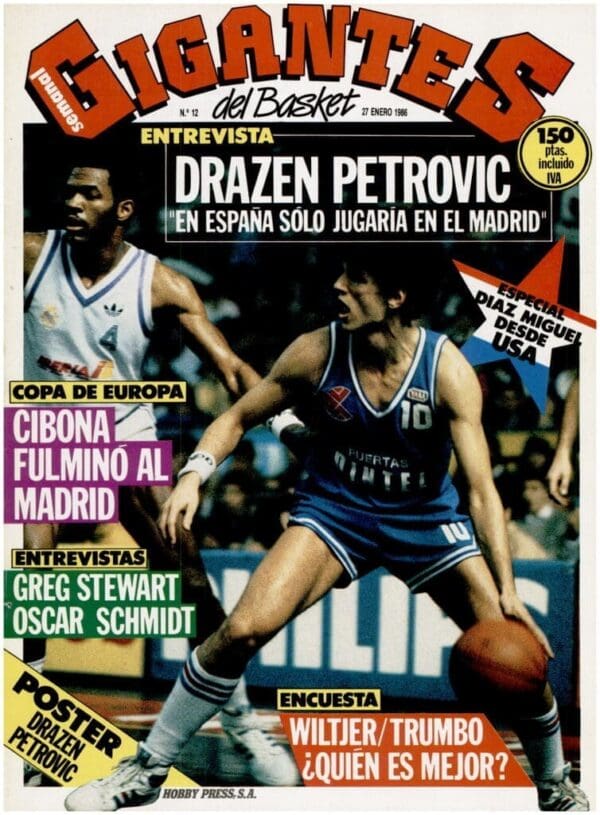 Drazen Petrovic: «En España sólo jugaría en el Real Madrid» (Nº12 enero 1986)0