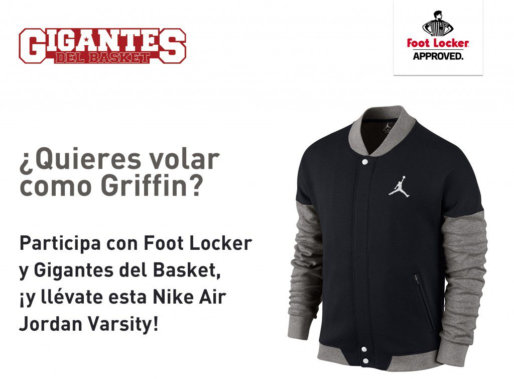 Foot Locker y Gigantes sortean la nueva chaqueta Nike Jordan