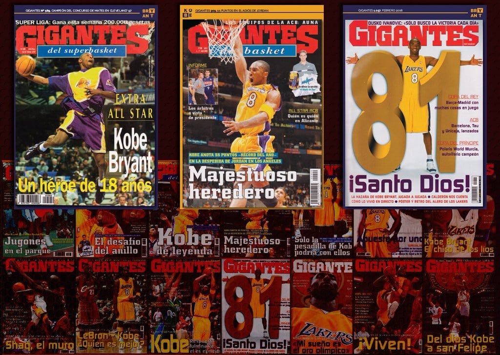 Kobe Bryant y todas sus portadas en la historia de Gigantes