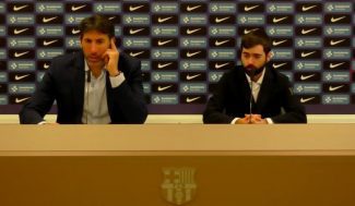 «No estoy contento con el arbitraje». Las palabras de Mumbrú tras la derrota del Valencia en Barcelona